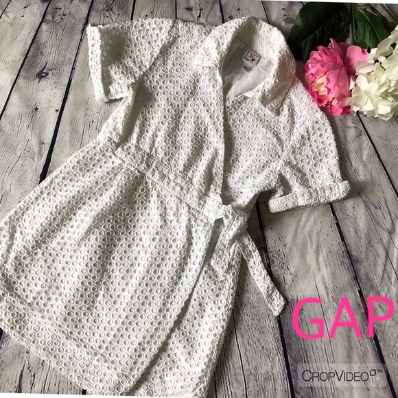 GAP Other - DVF Gap Kids white eyelet wrap dress, size 14-16